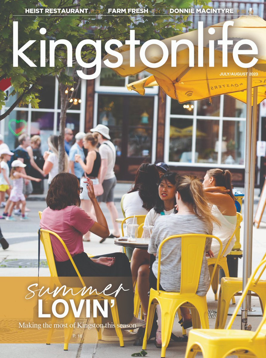Our July/August issue of Kingston Life has arrived! Find it on newsstands, in select copies of Kingston This Week, or on our website, kingstonlife.ca. Happy reading!
[Cover photo by Virginia Maria]
#ygk