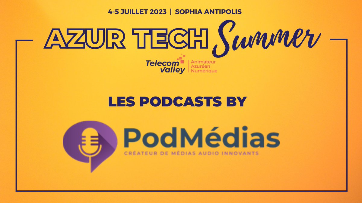 TelecomValley's tweet image. [#AzurTechSummer] 5 podcasts réalisés par @podmedias (merci 🙏) à écouter pour revivre une partie de notre bel événement qui a eu lieu cette semaine sur les tendances et usages du #numérique. 😉

C&apos;est par ici 👉 ow.ly/RwH850P6hi1

@JulienHoltzer @LudoTIC @TaverneTesteur