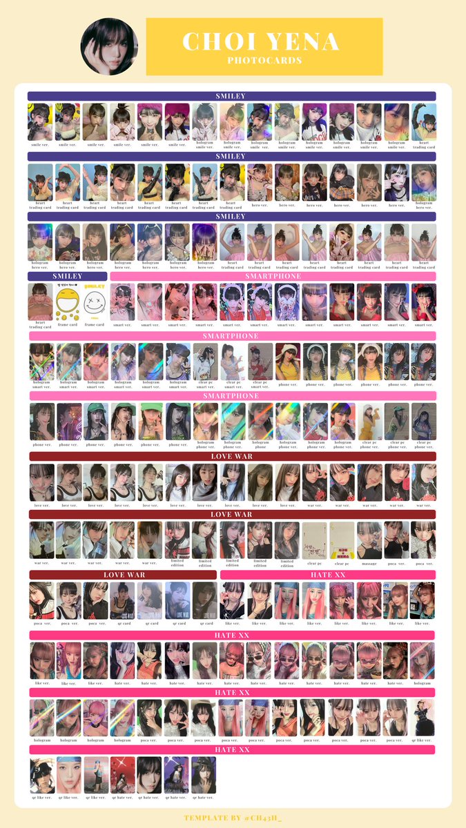 2023 イェナ コンプ AAA トレカ PHOTOCARD 최예나 yena