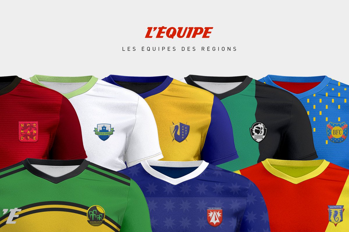 Ce vendredi, L'Équipe publie un gros dossier sur les équipes des régions. 18 régions, 18 équipes et dans ce thread, la présentation des 18 compositions (avec logo et maillot créé pour l'occasion)