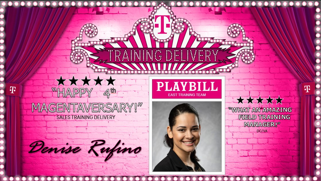 We also need to celebrate the lovely @deniserufi and her 4th Magentaversary today! Denise thank you for being an integral part of the East Training team and for all you do each and every day!