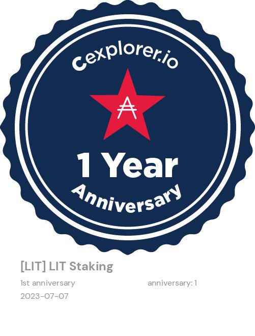 🥳 Today marks the 1st anniversary of the LIT stake pool! 🎈 We want to express our sincere gratitude to our incredible delegators and partners who have supported us throughout this journey. Together, we've achieved great milestones, including the successful minting of 9 blocks.