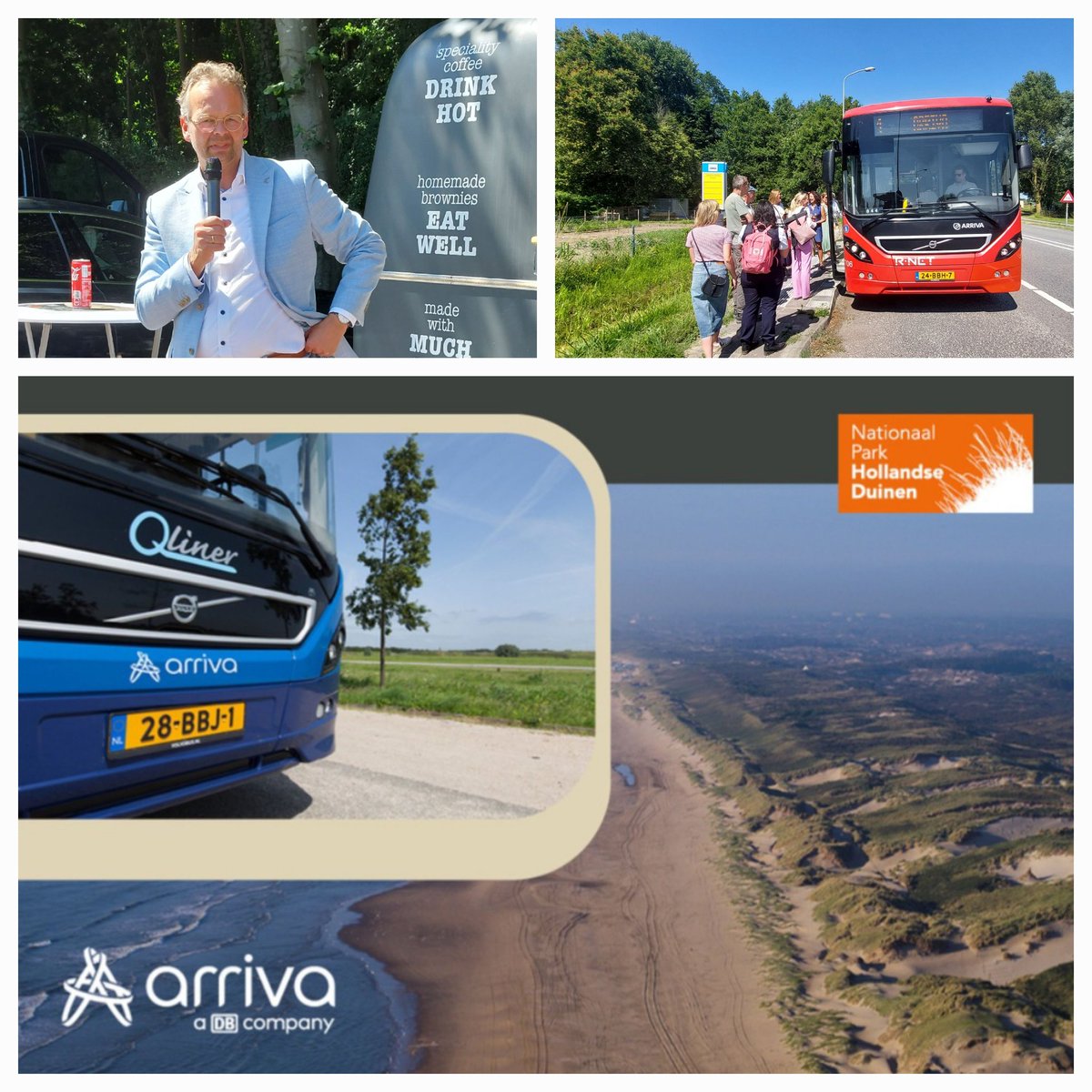 Wij waren vanmiddag net als <a href="/JaccoKnape/">Jacco Knape</a> bij de lancering van de <a href="/iziTRAVEL/">izi.TRAVEL</a> audiotour op bus 385. Leuk initiatief van <a href="/Arriva_NL/">Arriva Nederland</a> en <a href="/NPHollandsduin/">NP Hollandse Duinen</a>. Er wordt verteld over wetenswaardigheden langs de route  van de bus en ons bezoekerscentrum wordt ook vermeld!