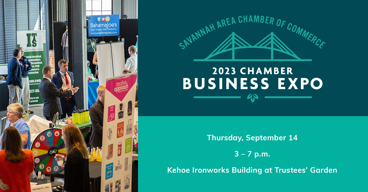 Interested In Becoming a Sponsor of the 2023 Chamber Business Expo? Becoming a sponsor of this year's event is a great way to give back to the Savannah business community and show your support for local businesses. Sign up to be an event sponsor here: bit.ly/3NKpHCN