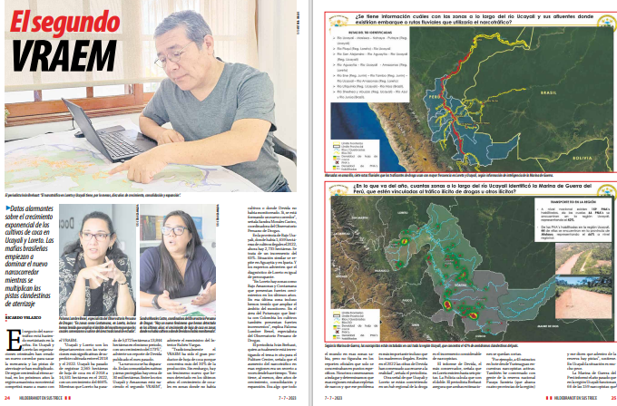 ensustrece's tweet photo. En @ensustrece: EL SEGUNDO VRAEM por @ricardove04. Datos alarmantes sobre el crecimiento exponencial de los cultivos de coca en Ucayali y Loreto. Las mafias brasileñas empiezan a dominar el nuevo narcocorredor mientras se multiplican las pistas clandestinas de aterrizaje. El reportaje en https://t.co/Yd2EU1qlZG