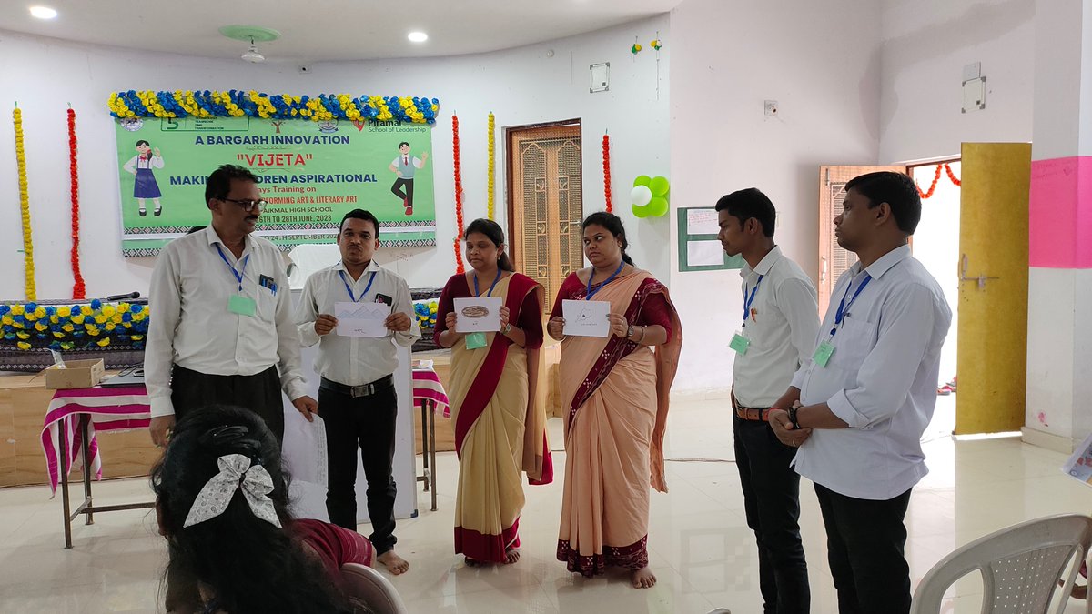 PiramalSoL's tweet photo. Piramal School of Leadership (PSL) collaborates with #Bargarh District Administration, Odisha, to pilot #Aesthetic-Literacy pedagogy in 256 government-run schools of the district to help students develop #21stCenturySkills and create awareness about indigenous #art-and-culture. https://t.co/YdMK9jovBv
