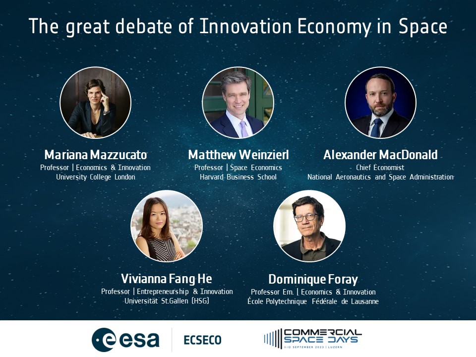 The Commercial Space Days conference, co-organised by ECSECO, will start only two months from now, on 11 September. The highlight of the conference will be the Great Debate - a panel discussion between leading innovation & space economists. Register now: ecseco.org/event/commerci…