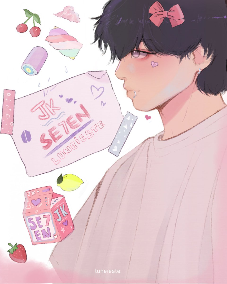 liumibee's tweet photo. #jungkook #jungkookfanart #bts #seven #jungkookseven #artmoots #pastel #pink #ibisPaintX https://t.co/YAJiKhxQdo