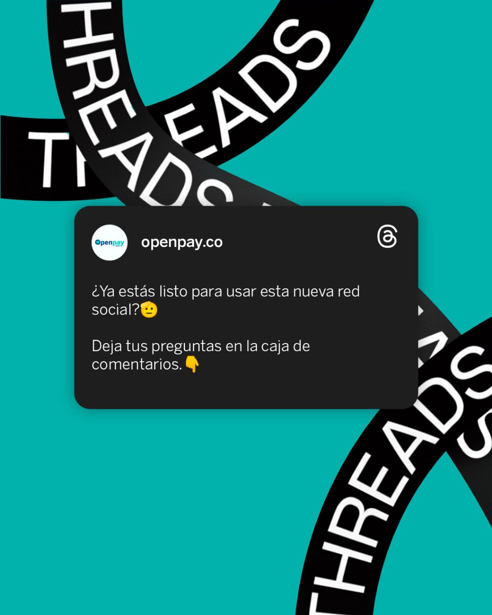 OpenpayCo's tweet image. Todo lo que debes saber de Threads🧵 y cómo usarlo en tu marca.

En cuestión de horas se convirtió en un éxito🕦

¿Ya lo estás usando? ¡Déjanos tu comentario!

#twitterdeinstagram #threadstories #threadstory