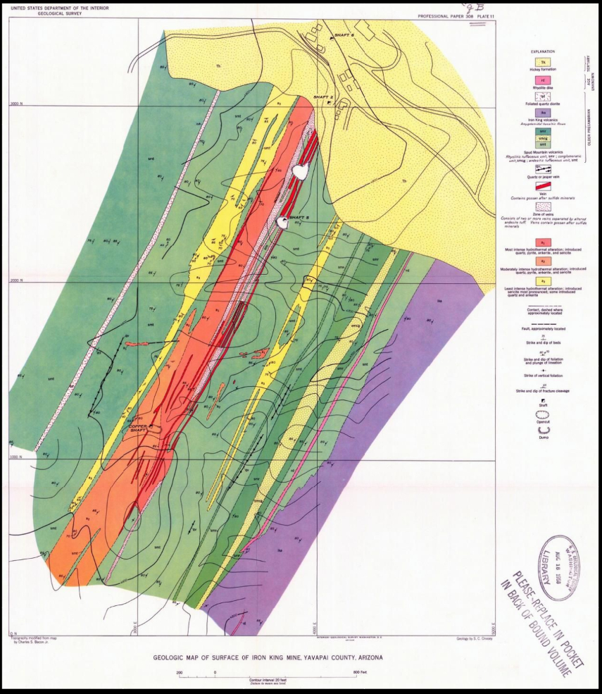 AZ Geological Survey on Twitter "Geologic map of the surface of Iron