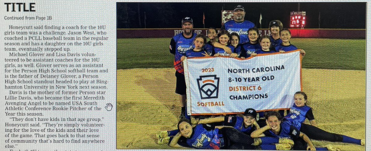 The @PersonCountyNC @LittleLeague district title is nice, but look at the smile on these 8-10yr old ballers. This is what it’s all about. Our trophy is their development and smile. #winning #volunteer