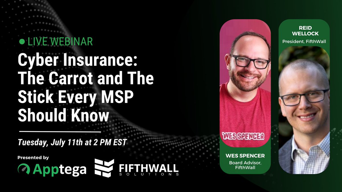 It's always great to go on offense, but you can't forget about defense, either...and that's where cyber insurance comes in.

Register for our upcoming webinar here: apptega.com/webinars/cyber…