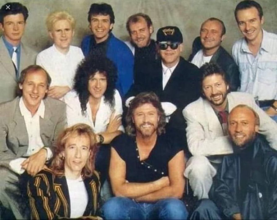qrpress_'s tweet photo. Eric Clapton, Brian May, Rick Astley, Phil Collins, Elton John, Howard Jones, Peter Gabriel, Joe Cocker, Midge Ure, Mark Knopfler, Robin Gibb, Barry Gibb &amp; Maurice Gibb #QRPlegend https://t.co/4wc4CQDYdy