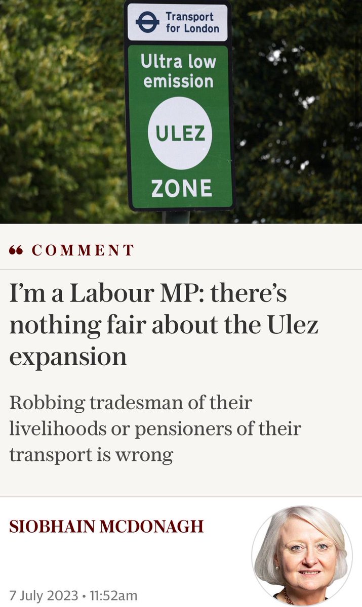 Councillorsuzie's tweet photo. Sadiq Khan’s ULEZ expansion is a disaster. Even Labour MPs are wading in. But stubborn Sadiq wont listen. He’s got to go. If I’m elected mayor, I’ll scrap ULEZ expansion on day 1 #SaferWithSusan https://t.co/W1AqtiqeMg