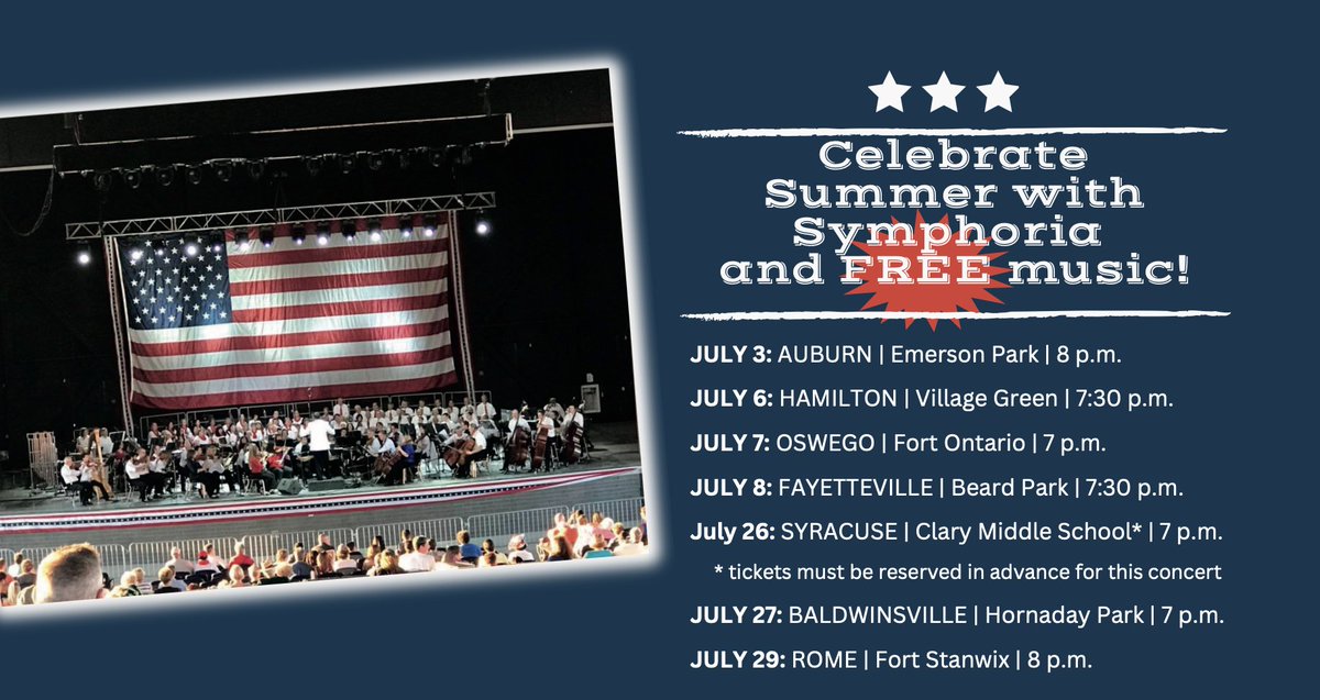 Symphoria (@symphoriacny) on Twitter photo Free Concert tonight at Fort Ontario in <a href="/OswegoCountyNY/">VisitOswegoCounty</a>! Join us with special guests <a href="/MeaghannTyrrell/">Meaghan Tyrrell</a> and <a href="/emmatyrrell17/">Emma Tyrrell</a> from the Syracuse Women's Lacrosse Team! Free Concert tonight at Fort Ontario in <a href="/OswegoCountyNY/">VisitOswegoCounty</a>! Join us with special guests <a href="/MeaghannTyrrell/">Meaghan Tyrrell</a> and <a href="/emmatyrrell17/">Emma Tyrrell</a> from the Syracuse Women's Lacrosse Team!