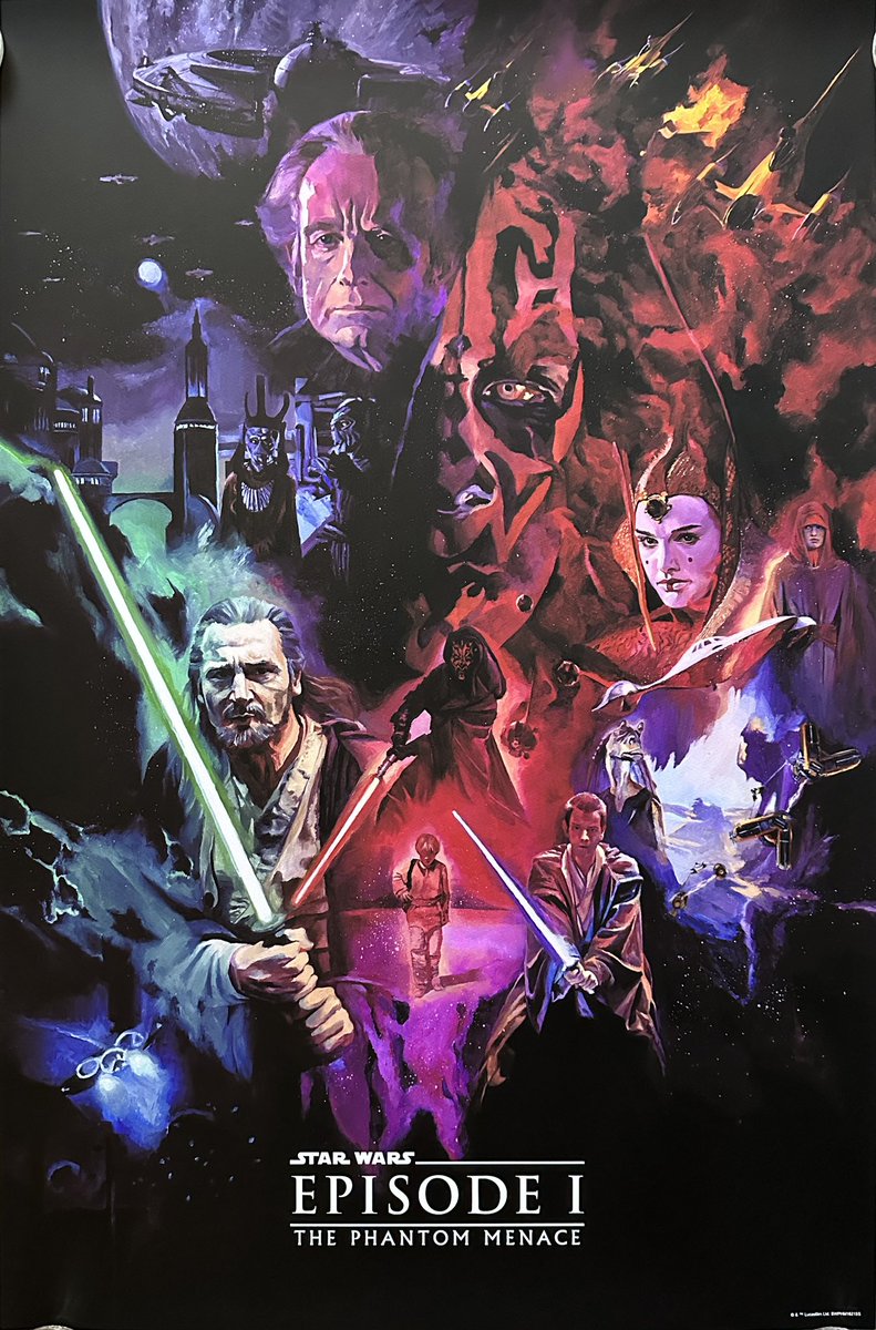 PosterPirate's tweet photo. Star Wars: The Phantom Menace by @Th3Valentine,  via @BottleneckNYC 

2023
24” x 36”
Edition of 200

#starwars #thephantommenace #darthmaul #quigonjinn #anikenskywalker #obiwankenobi #queenamidala #movieposter #alternativemovieposter #postercollector #limitededition #palpatine https://t.co/KnbHfhi3pE