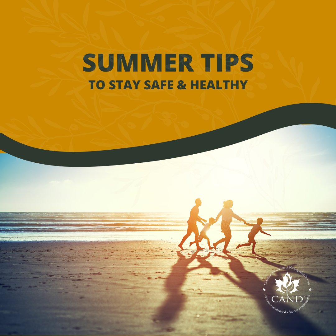 The summer months are the best time to stay active, spend time with family and friends and enjoy the outdoors. Below are a few tips to stay safe and healthy this summer:​ -stay sun safe​ -stay hydrated ​ -stay tick free​ Visit cand.ca for more information!