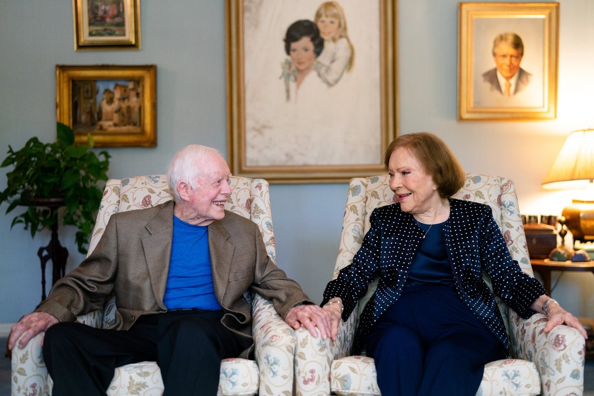 It's Jimmy and Rosalynn Carter's 77th anniversary today &amp; they are spending it together at their home in Georgia. Let's take a moment &amp; wish these two amazing public servants &amp; humans a happy anniversary &amp; all the best.