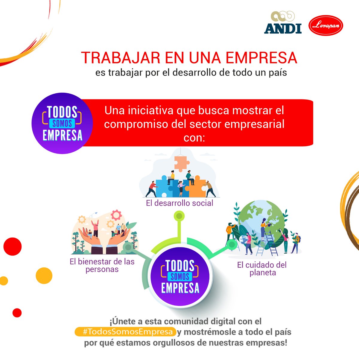 LevapanSA's tweet photo. Generar valor económico y social para nuestros colaboradores, sus clientes, accionistas y comunidad es nuestra visión, y como parte de @somosempresas queremos consolidar este compromiso. 🌱✨ #TodosSomosEmpresa #Levapan #BienestarParaElMundo #EmpresasColombianas https://t.co/QfGZJbnL29