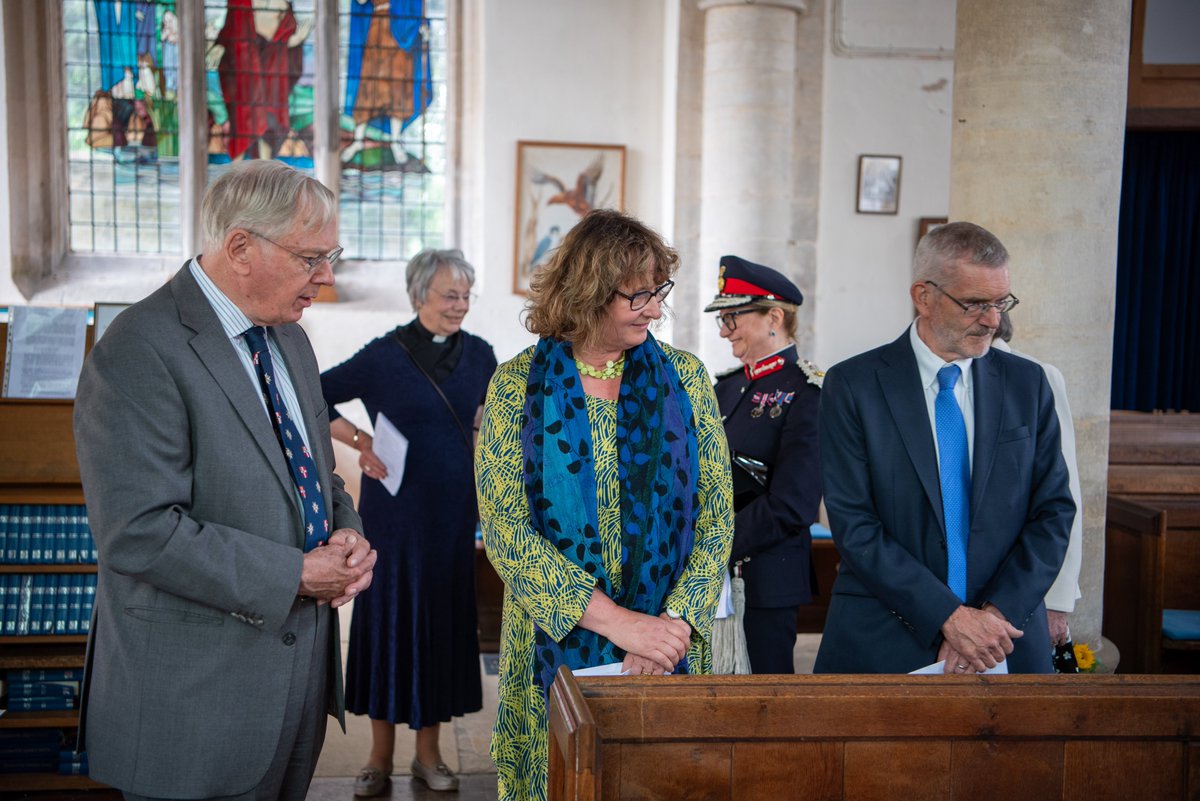 rutlandcouncil's tweet photo. His Royal Highness The Duke of Gloucester viewing restoration work at St John Church in #Ryhall, before a tour of The Green Dragon pub’s medieval vaulted beer cellar: https://t.co/gxSH2VYcia https://t.co/emNO2DkQhf