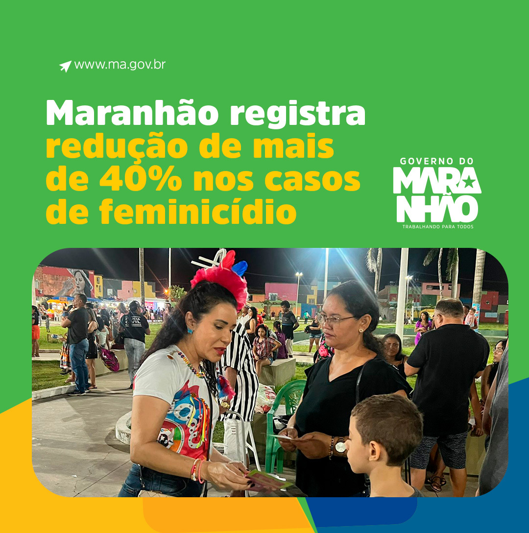 #Maranhão registra redução de mais de 40% nos casos de feminicídio

Além das ações de repressão aos crimes, o #GovernoMA também ampliou as medidas de prevenção a crimes contra as mulheres, com ações como a realizada pela <a href="/semu_ma/">Secretaria de Estado da Mulher</a> no São João.

bit.ly/3JtX2AA