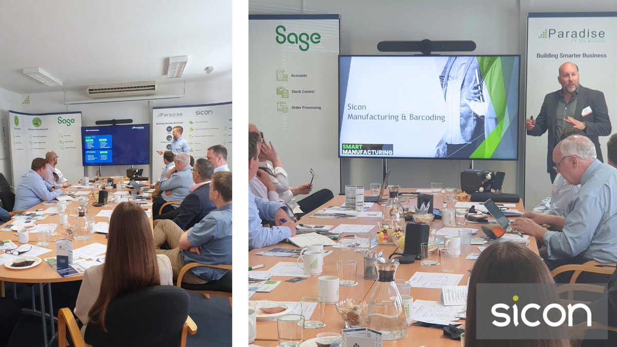 SiconLtd's tweet image. We had a fantastic day with Paradise Computing at their Smart Manufacturing Seminar, thanks for having us!

#sicon #sage #sage200 @ParadiseComp