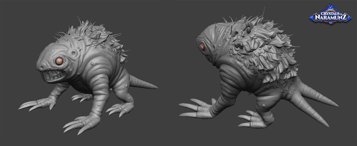 PlayCrystalfall's tweet photo. It's #MonsterThursday and we have some🛠️ work in progress 🛠️ on our new #monster #mob, the #mutant #molerat 🤩 Is he scarier than the #zombie #rat? 😱 https://t.co/n5iiwk9IAk