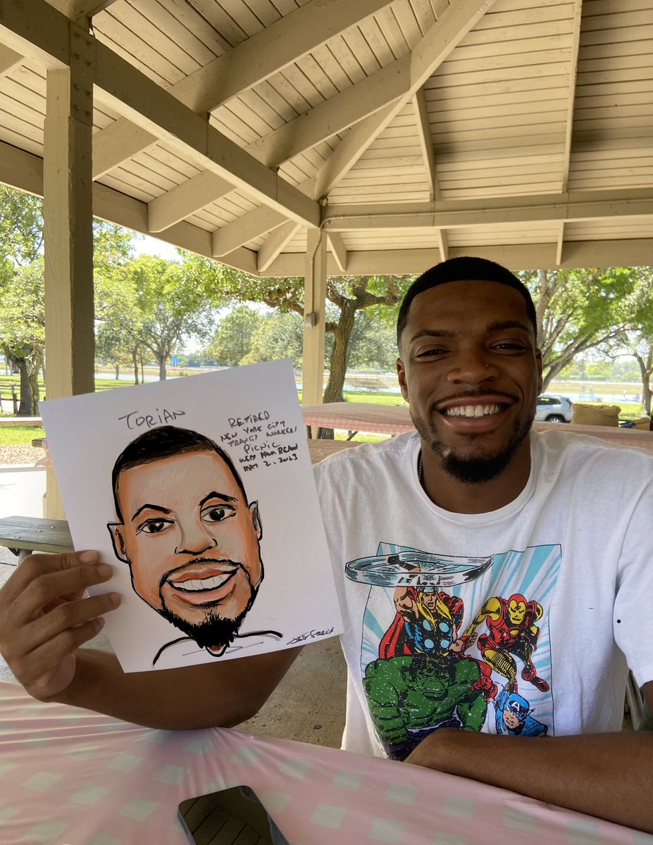 FloridaCaricatures.Com 305-831-2195 Retired #NewYorkCityTransitWorkers #TWU #TransitWorkersUnion #PalmBeachCountyFlorida Chapter #Picnic in #WestPalmBeach entertainment included #Caricature drawings by #DelrayBeachCaricaturArtist Jeff Sterling