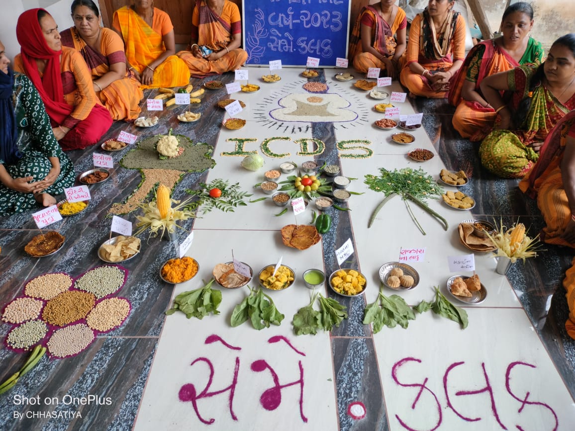 જંબુસર ઘટક -1 માં  પીલુદરા, કલક અને જંબુસર સેજાઓના આંગણવાડી કેન્દ્ર  પર મિલેટ વાનગી સ્પર્ધા નું આયોજન કરેલ.