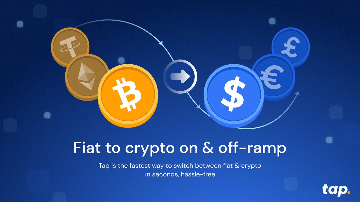 Tap effortlessly enables lightning-fast transitions between fiat and #crypto,  providing the most convenient way to turn your crypto into fiat and vice  versa. ✨🪙🏦 #onramp #offramp 🎢