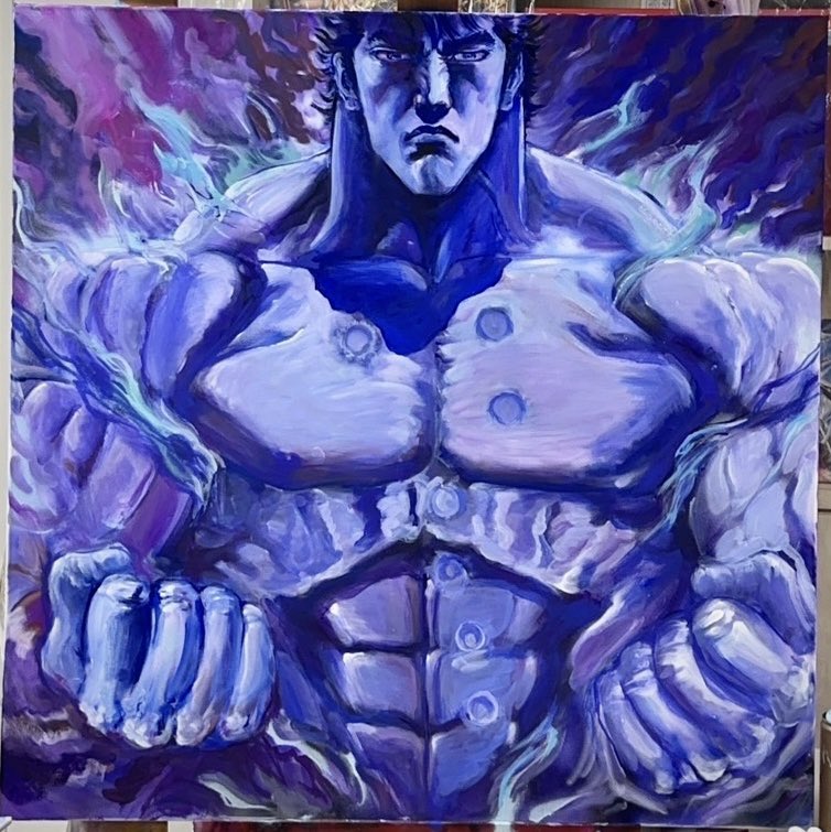 🎨あれからさらに誠意制作中‼️🖌️ 世界に1枚! 原哲夫先生が大型