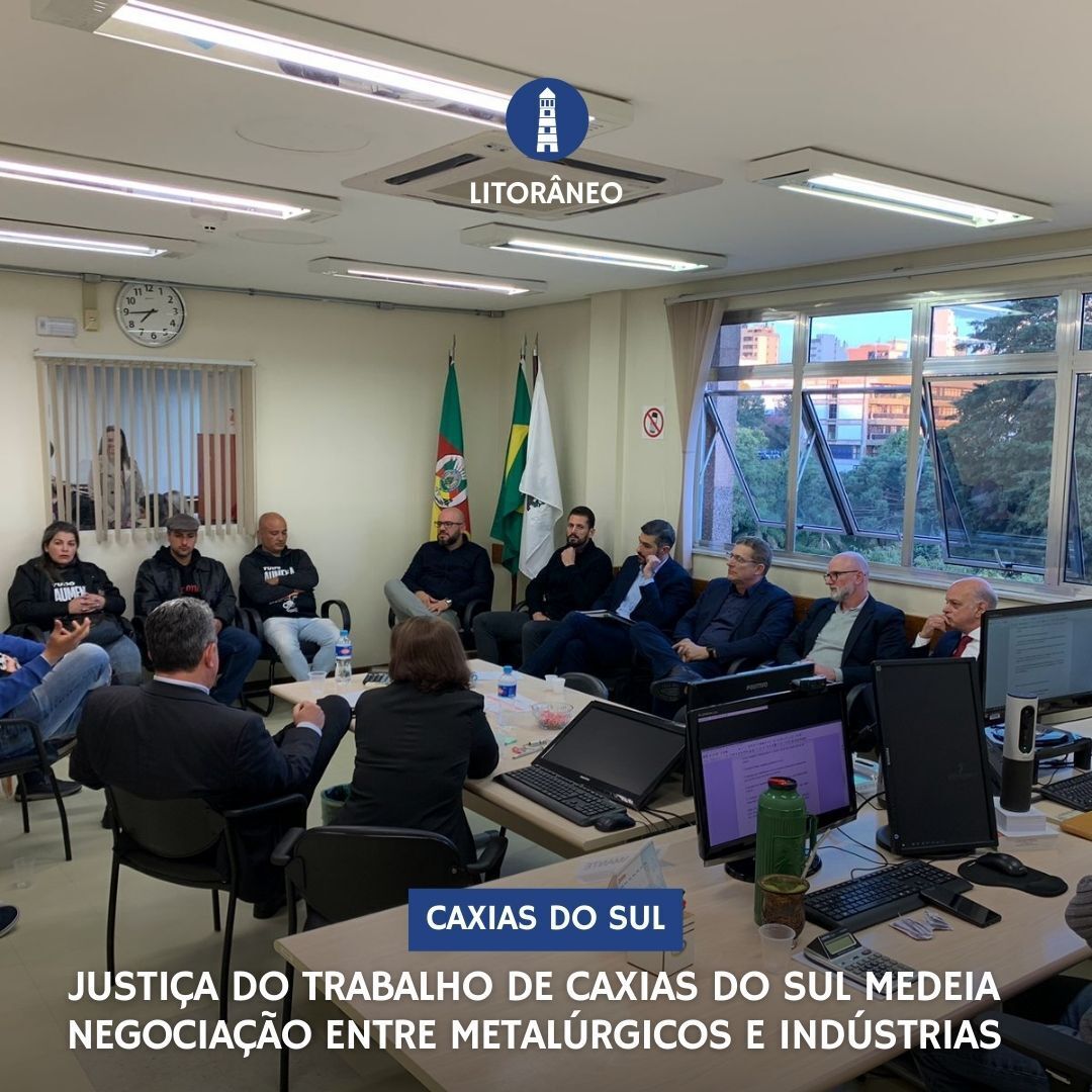 logenegocios's tweet photo. Justiça do Trabalho de Caxias do Sul medeia negociação entre metalúrgicos e indústrias

Os itens principais da negociação tratam de reposição salarial, auxílio-transporte e auxílio-creche, além de cláusulas sociais do acordo coletivo.

https://t.co/nKLK5Q49Ct https://t.co/0VEqFEF5Oz