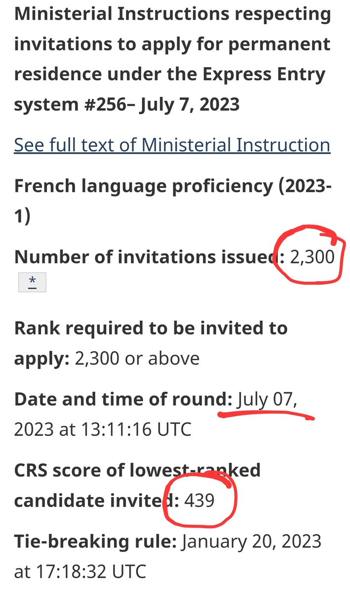 AskKubeir's tweet photo. #ExpressEntrydraw #FrenchProfeciency
ITAs - 2300
CRS - 439 https://t.co/PdduwiMYnk