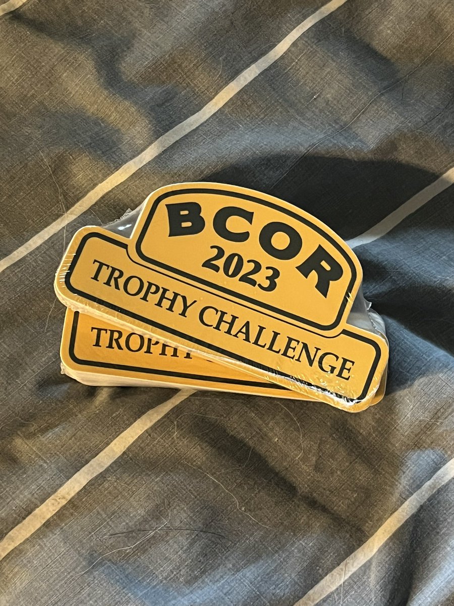 ray_hyland's tweet photo. New for 2023, Sunday morning Trophy Challenge participants will also get an exclusive #bcor #trophychallenge sticker. 

#overland #overlanding #overlandrally #overlandexpo https://t.co/s1kzEkabei