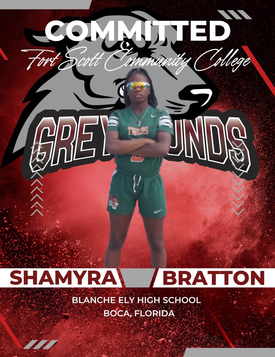 COMMITTED - We are happy to have Shamyra Bratton join the Hound family! #buildthefort #FSCC #flagfootball #njcaa #kjcaa