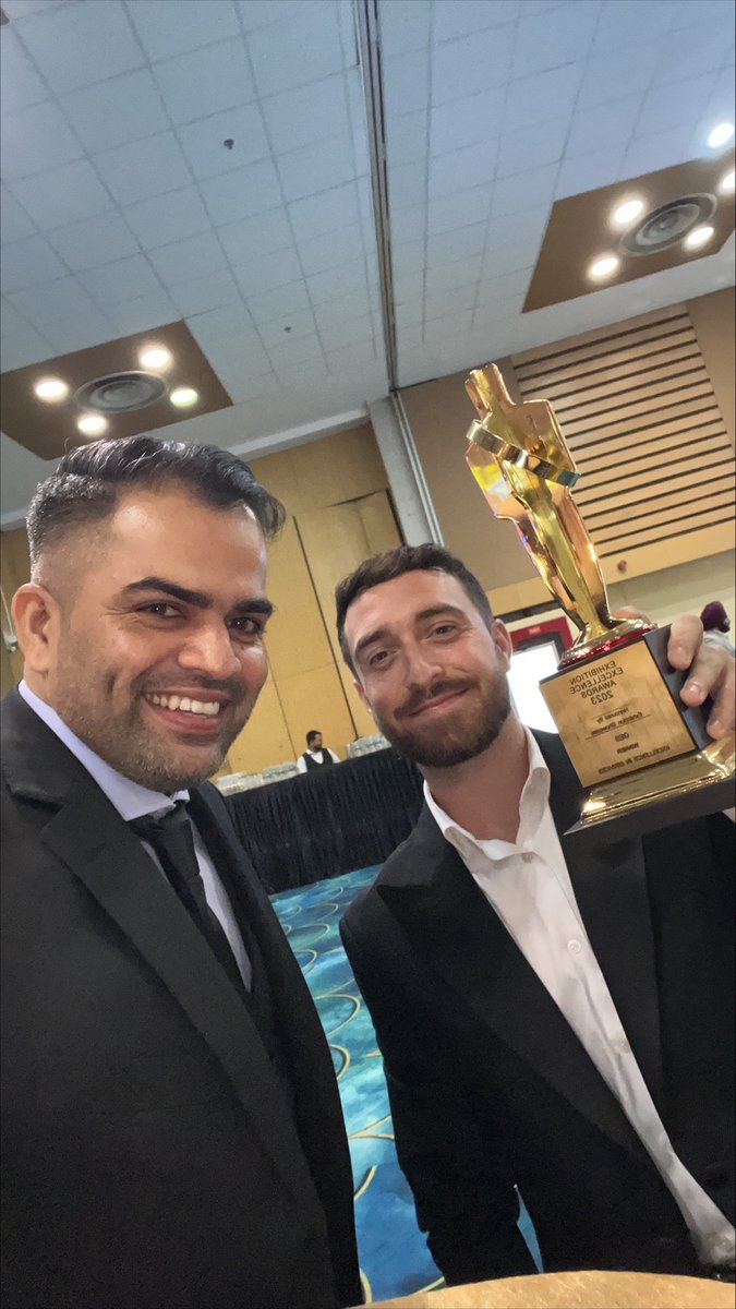 GES_EMEA's tweet photo. We won!

We're thrilled to have won the award for 'Excellence in Services' at the #ExhibitionExcellenceAwards in India 🏆🎉

To be recognised by our fellow #EventProfs is truly amazing.

Thanks to Exhibition Showcase for putting on such a great event, we've had a fantastic time! https://t.co/1kLwcByQuu