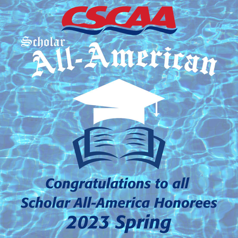 CSCAA's tweet photo. Individual Scholar All-Americans have been released!  Congrats to all these incredible student-athletes! Read the press release and see the complete Scholar All-America team on the CSCAA website. https://t.co/IacTMYiOcY https://t.co/qOI8oUugy2
