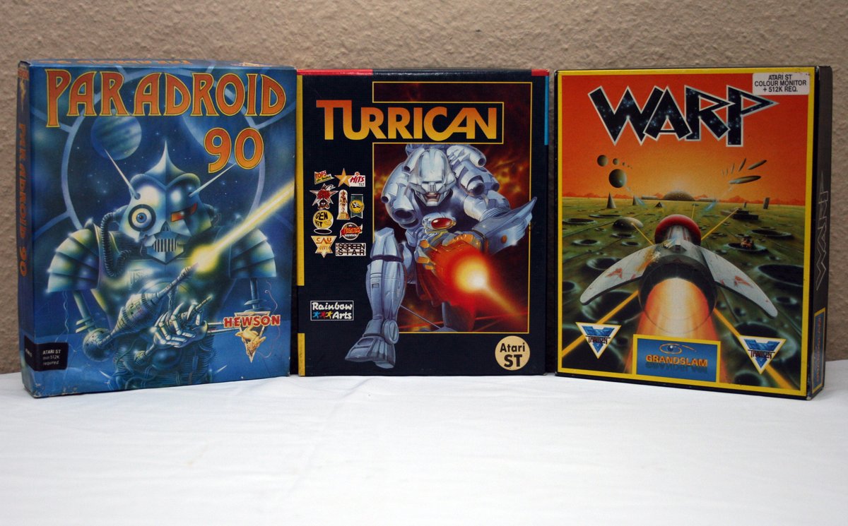 LotekStyle's tweet photo. Yeah... and the lucky #ebay winner is... :D #Turrican #warp #paradroid90 #thalionsoftware #hewson #rainbowarts #atari #atarist https://t.co/cpPpLf2utU