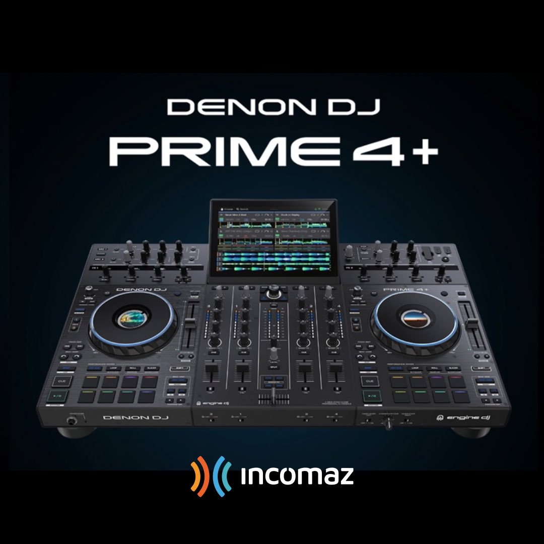IncomazSonido's tweet photo. Denon Dj Prime 4+ ya disponible💥
👉🏼 Controlador autónomo para Dj de 4 canales.
👉🏼 Separación de Stems en tiempo real.
👉🏼 Conectividad inalámbrica WIBluetooth.
👉🏼 Pantalla Multitáctil HD de 10”.
👉🏼 Jog Wheel de metal de 6” con pantalla HD.
👉🏼 4 Entradas USB y 1 SD.
#incomazsonido https://t.co/DX5MuPACgG
