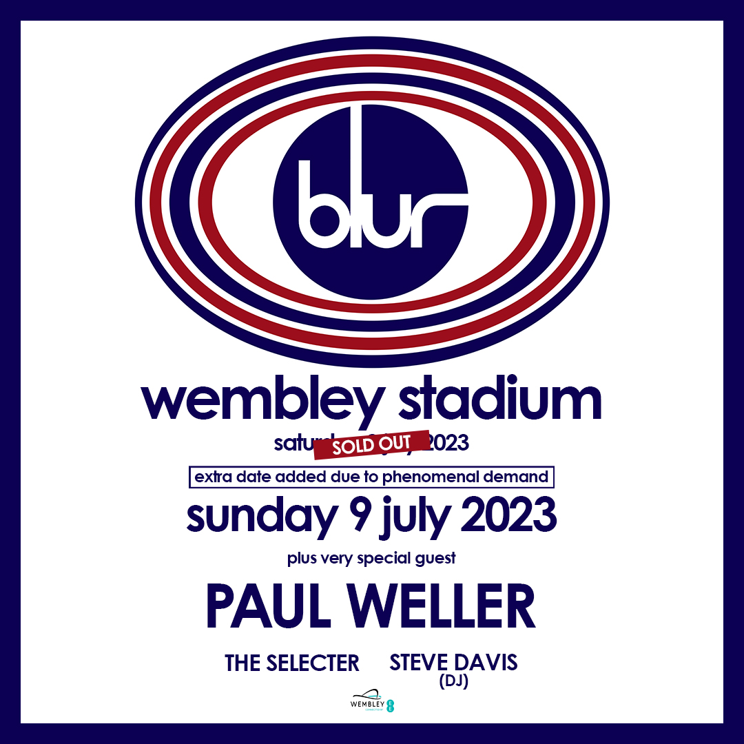 paulwellerHQ's tweet photo. We're SO excited for Paul to take the stage with @blurofficial this Sunday July 9th at @wembleystadium for Blur's second show there! https://t.co/3GDdX5X4Fs