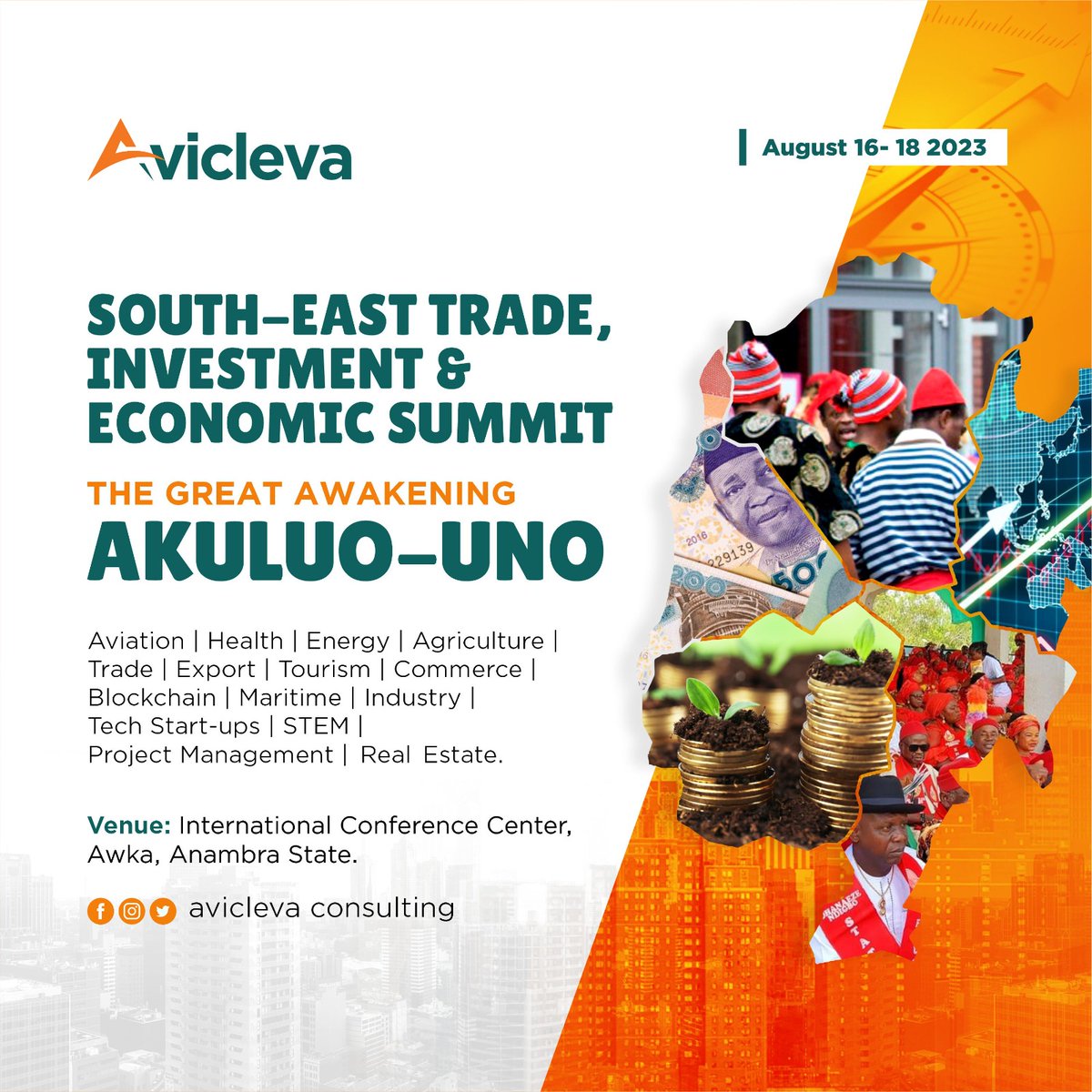 BoomhouseTv's tweet photo. Avicleva, will be kicking off the 4th Industrial Revolution starting from the South East come August 16th-18th, 2023!...😊
.
.
.
.
#boomhousetv #avicleva #southeast #industrialrevolution https://t.co/WuyT5Yfkx8