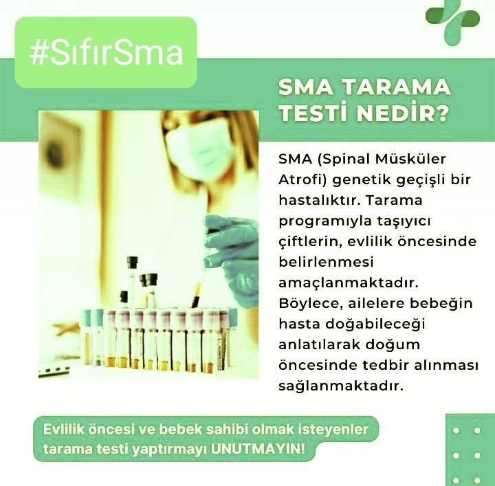 Sk_ay09's tweet photo. #SMATestiKamuSpotu Bireylerin bilinçlenmesi ve sağlıklı bebekler doğması için planlanan SMA Tarama testi KAMU SPOTlarının her alanda sürekli yayınlanmasını istiyoruz.SMAlı bebeklerin sayıları artıyor.SMA hastalığı kader değil @RTErdogan @saglikbakanligi @halksagligigm https://t.co/2eDZotiifC