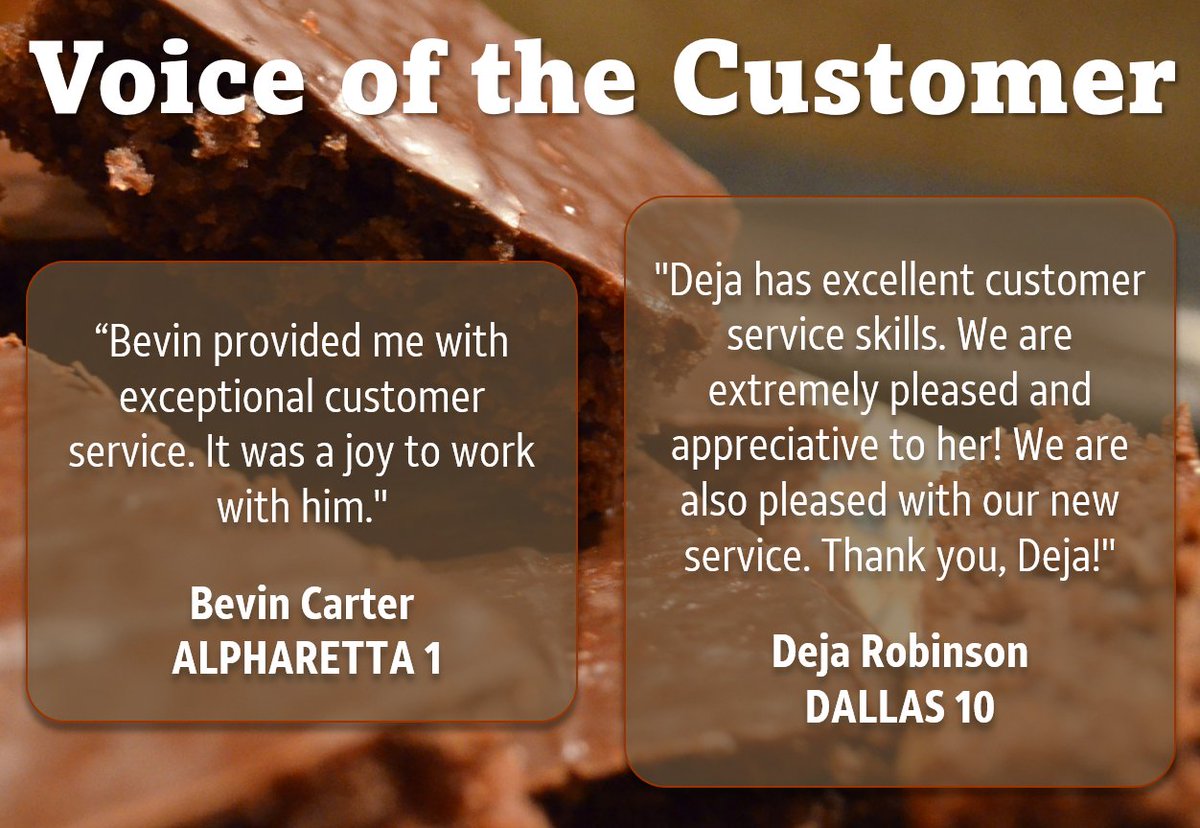 Amazing comments from our customers.  Great job Bevin and Deja!  <a href="/OSA_Teams/">OSA</a> <a href="/WeRtheNAC/">National Acquisition Centers</a> <a href="/thedoscarver/">Scott Carver</a> <a href="/woolverton_b/">Brian Woolverton</a> #lifeatatt #WorldChocolateDay <a href="/EdgarDiazVSE/">Edgar Diaz</a> <a href="/sg939y/">Sharee’ de la Greaux</a>