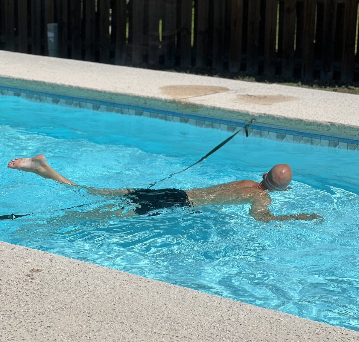 oh god he’s harnessed himself to the pool rope again. sisyphus ass