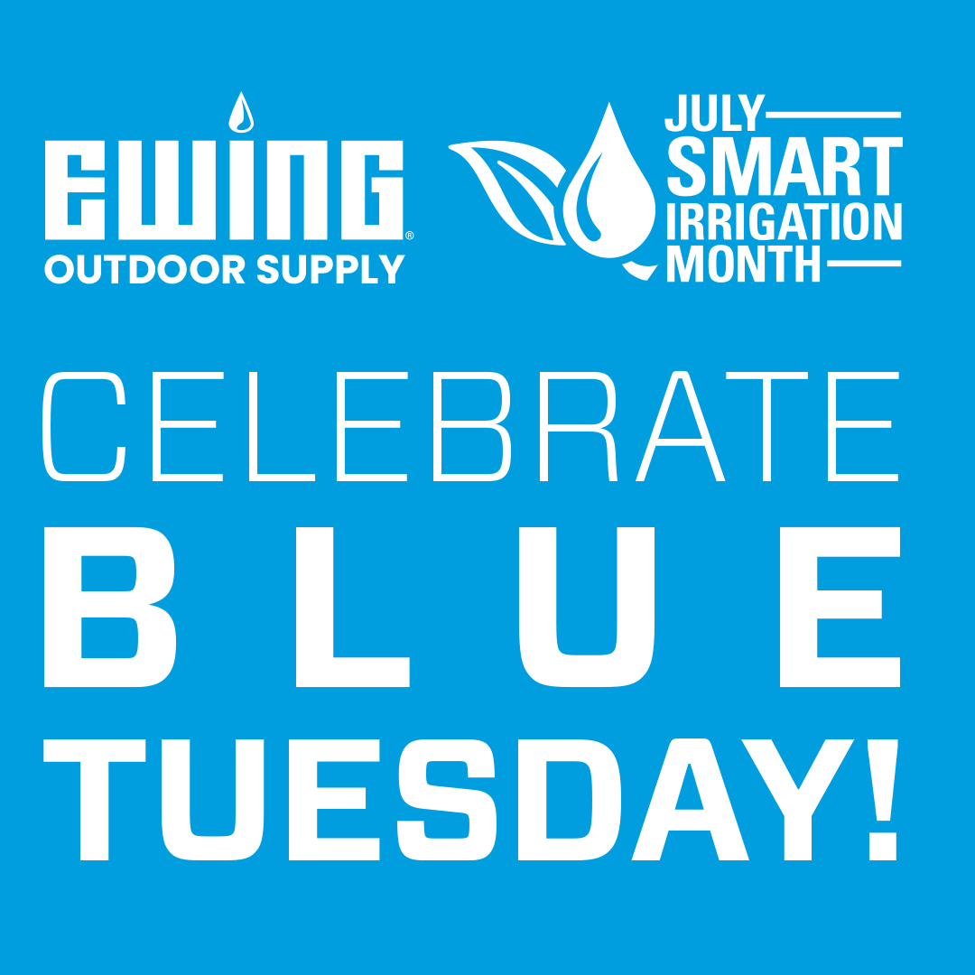 EwingOutdoor's tweet photo. #BlueTuesday is Back!
Tell the world that #SmartIrrigation matters!
Join #Ewing in wearing blue on #TechnologyTuesday, July 11, 2023, to show your support for #SmartIrrigationMonth.
#EwingOutdoorSupply #GreenIndustry #SmartControllers #WaterConservation https://t.co/0hxGLPDoQ4