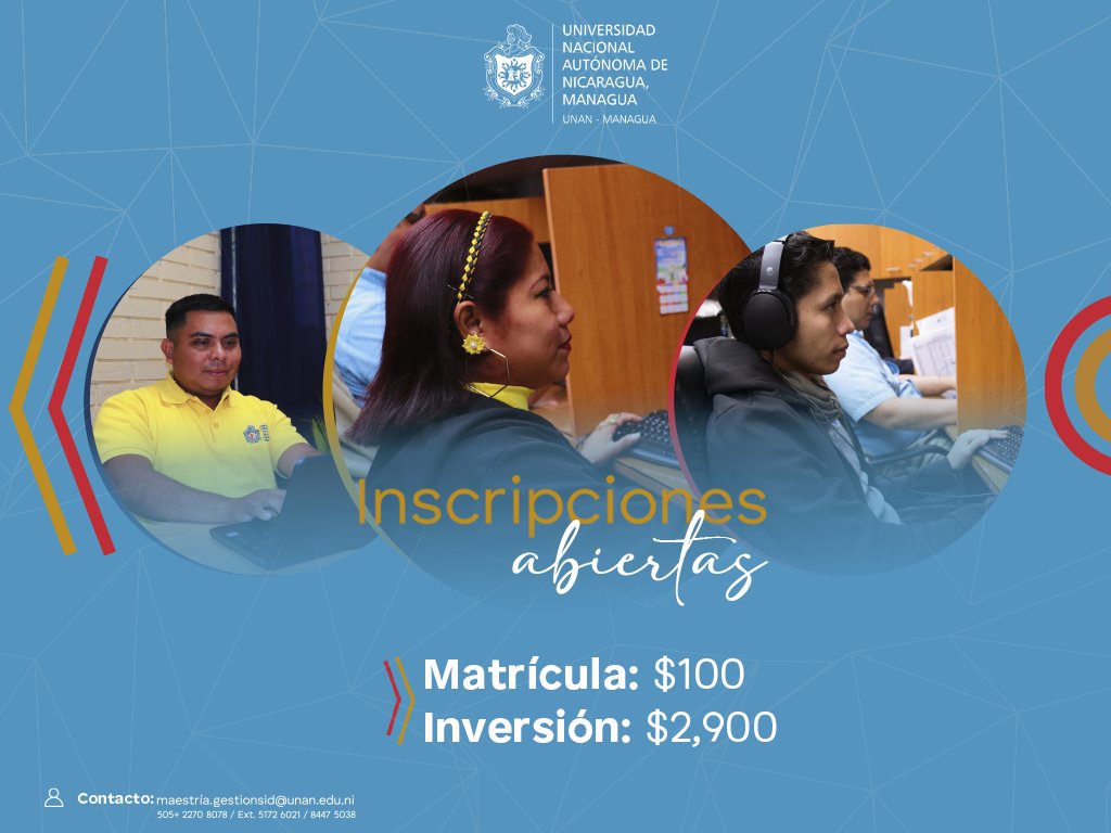 ℹ La investigación se desarrollará a través de tres Seminarios en donde el estudiante construirá su trabajo de tesis a partir de necesidades o problemáticas identificadas.

📚 Maestría en Gestión de Sistemas de Información Digital.

📞 2270 8078 ext. 5172

📲 8247 5038