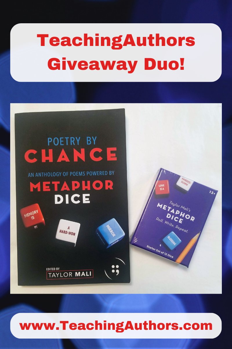 Get a sneak peek at @carmelamartino's new poem and enter our 2 for 1 giveaway of Metaphor Dice and the Poetry by Chance Anthology! @TaylorMali @buttonpoetry @BrooklynPoets #Poetry4all #PoetryFriday teachingauthors.com/2023/07/2-for-…