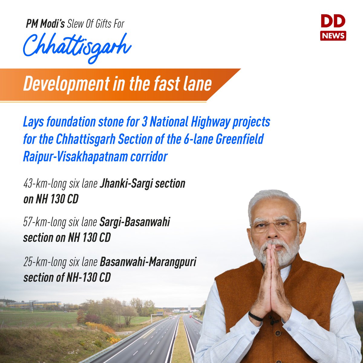 DDNewslive's tweet photo. A bag full of gifts for Chhattisgarh! PM @narendramodi lays foundation stone and dedicates to the nation several developmental projects worth around Rs 7,500 crore in Raipur.
#PMModiInRaipur @PMOIndia @PIB_India @MIB_India https://t.co/dbWZwqsVxH