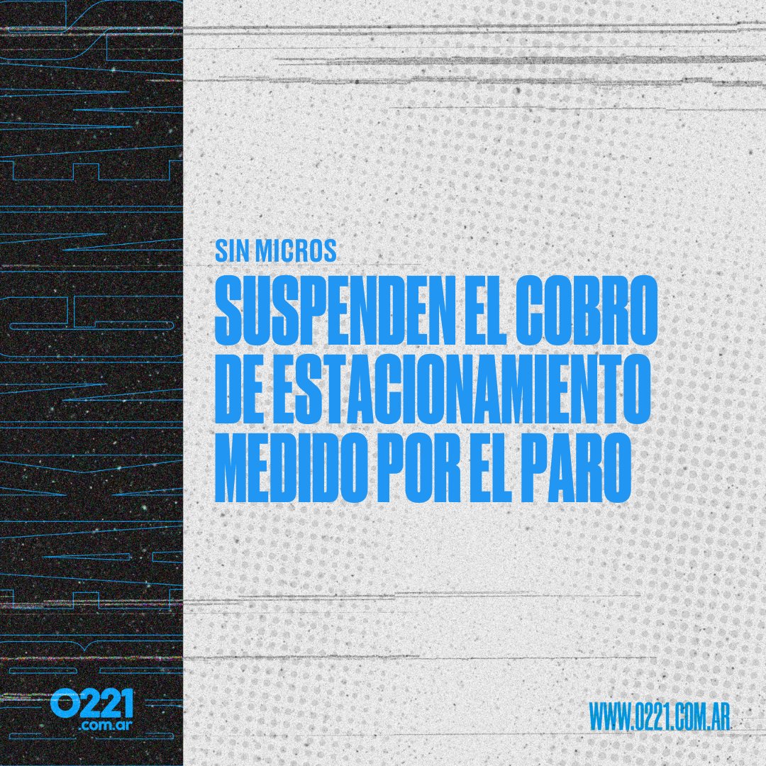 0221comar's tweet photo. ATENCIÓN ⚠ La Municipalidad de #LaPlata suspendió el #EstacionamientoMedido por el #ParoDeMicros https://t.co/RIsRDb4x2u