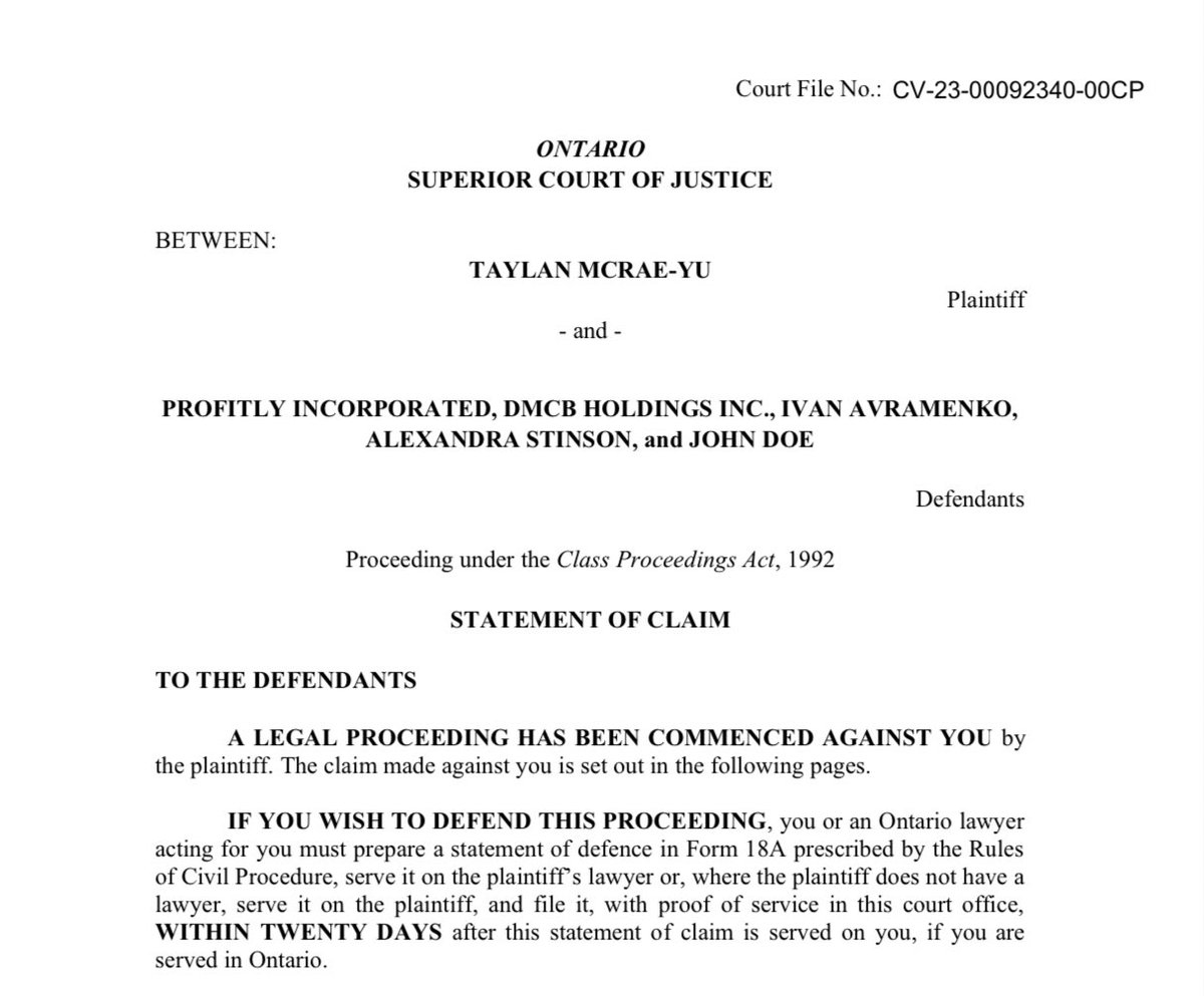 zachxbt's tweet photo. A class action lawsuit was filed in Canada against the Boneheads team for the $3.1M NFT rug pull

The team quickly disappeared and spent the mint funds on BAYCs, luxury goods, and other items never fulfilling the roadmap 

Yet another case where my research has been cited https://t.co/mboWXt3mfm